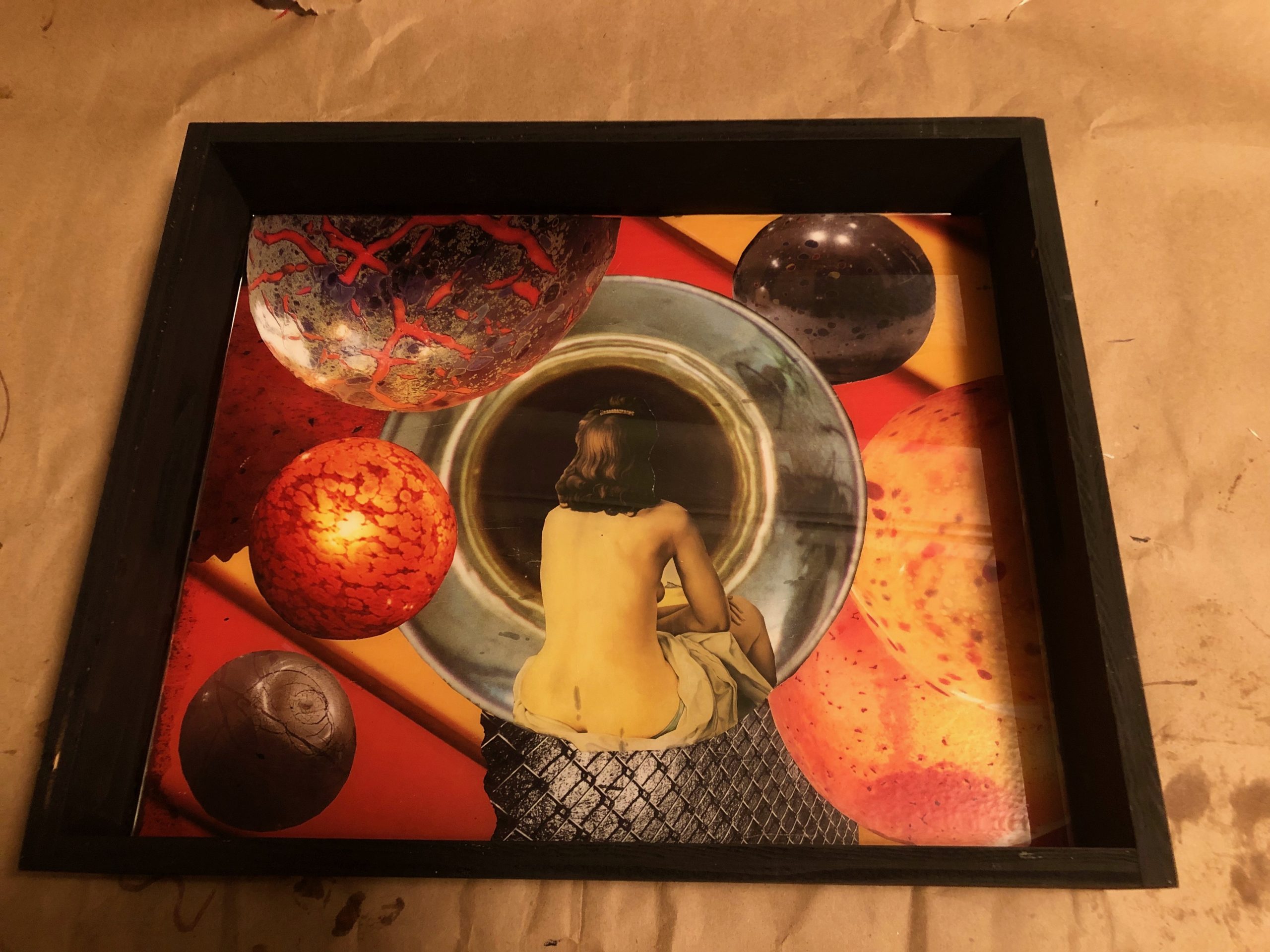 The Unknown $50.00 collage with resin