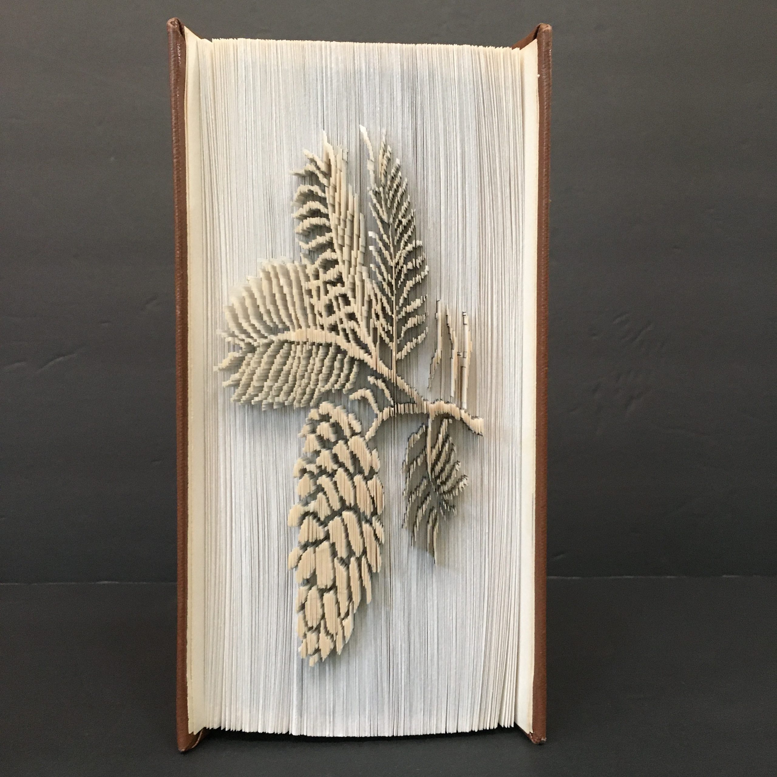 Pinecone Book Sculpture