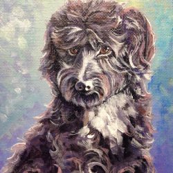 CHARLIE- Commissioned Dog Portrait by Jeannie Hemming