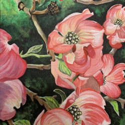 Pink Dogwood, 14x11 Acrylic on Canvas (SOLD)
