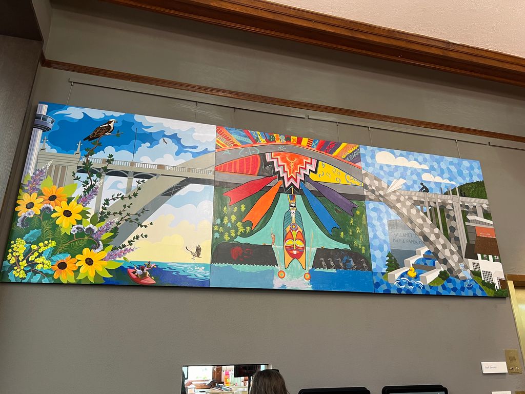 Arch Bridge Community Mural returns to the Oregon City Library - Three ...