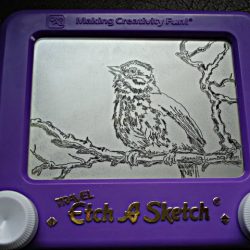 (Jeannie's Etch a Sketch art is PRESERVED to prevent accidential erasure)