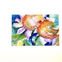 Pink Sunflowers: 4x6 inch print